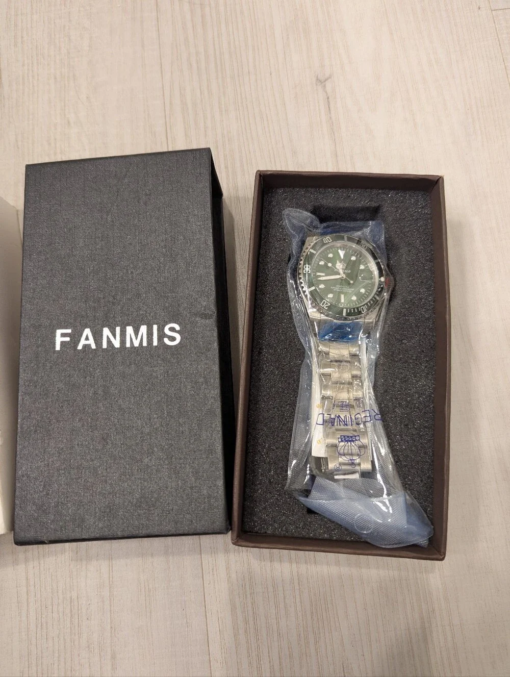 Fanmis Reginald Green Dial Stainless Steel Diver Watch